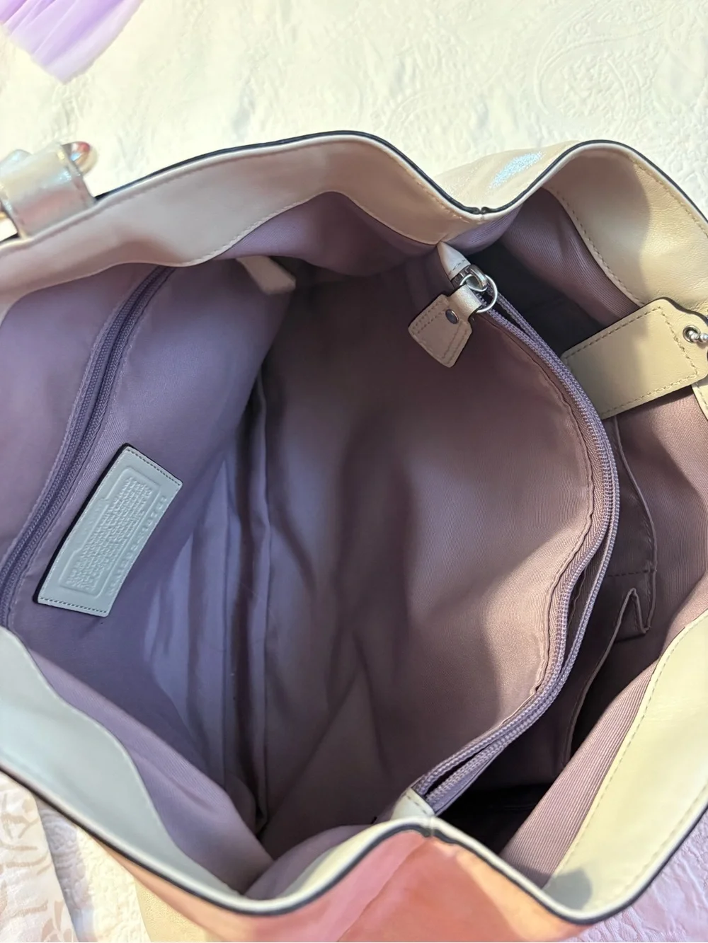 Coach satchel pearlescent